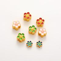 Zinc Alloy Flower Beads, gold color plated, DIY Approx 