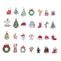 Zinc Alloy Christmas Pendants, plated, Christmas Design & enamel Approx 