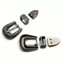 alliage de zinc Boucle de ceinture, Plaqué de couleur d'argent, trois pièces & DIY   é, Vendu par fixé