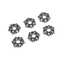 Zinc Alloy Bead Caps, Flower, antique silver color plated, DIY, 7.5mm, Approx 