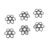 Perles en alliage zinc, alliage de zinc, fleur, Plaqué de couleur d'argent, DIY & creux, 12mm, Environ Vendu par sac