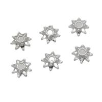 Zinc Alloy Bead Caps, Flower, antique silver color plated, DIY & hollow, 9mm, Approx 