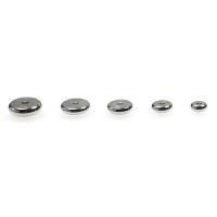 304 Stainless Steel Spacer Bead, Flat Round, DIY original color, Approx 