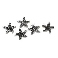 Abalorios de Aleación de Zinc , Estrella de Mar, chapado en color de plata antigua, Bricolaje, 14mm, aproximado 100PCs/Bolsa, Vendido por Bolsa