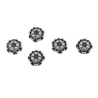 Zinc Alloy Flower Beads, antique silver color plated, DIY, 10mm, Approx 