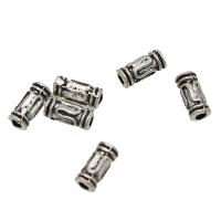 Zinc Alloy Tube Beads, Column, antique silver color plated, DIY Approx 