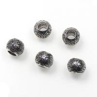 Zinc Alloy Jewelry Beads, Round, antique silver color plated, DIY Approx 