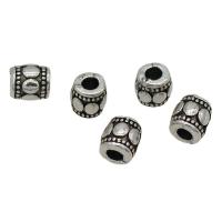 Zinc Alloy Jewelry Beads, barrel, antique silver color plated, DIY Approx 