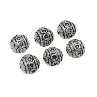Zinc Alloy Jewelry Beads, Round, antique silver color plated, DIY Approx 