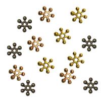 Perles intercalaires en alliage de zinc, flocon de neige, Placage, DIY, plus de couleurs à choisir, 6mm Environ 1.5mm Vendu par sac