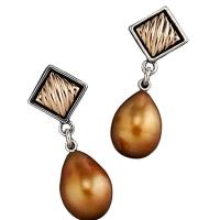South Sea Shell Drop Earrings, Zinc Alloy, with Shell, plated, for woman, mixed colors 