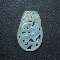 Jade New Mountain Pendant, Carved, DIY, green 