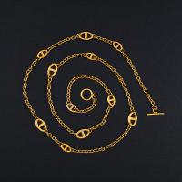 Stainless Steel Sweater Chain Necklace, 304 Stainless Steel, Vacuum Ion Plating, for woman .5 Inch 