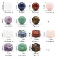 Gemstone Ball Sphere, polished, 14 pieces & for home and office, mixed colors 