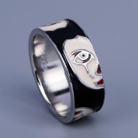 Палец кольцо-латунь, Латунь, разный размер для выбора & Женский & эмаль, продается PC