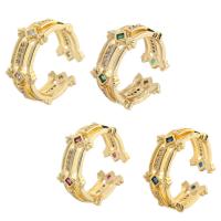 銅 カフ指輪, アルファベットC, ゴールドメッキ, ファッションジュエリー & マイクロパヴェジルコニア, 無色, 9mm, サイズ:6.5, 売り手 パソコン