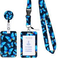 Plastic Lanyard Card Holder, with Polyester Cord, portable & Unisex 