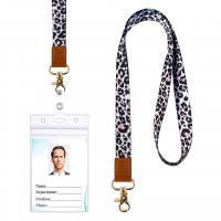 PVC Plastic Lanyard Card Holder, with Polyester Cord & Zinc Alloy, portable & Unisex 