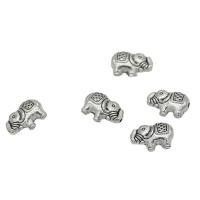 Zinc Alloy Animal Beads, Elephant, antique silver color plated, DIY Approx 