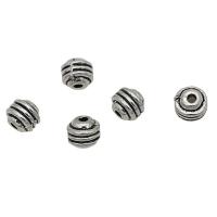 Zinc Alloy Jewelry Beads, Round, antique silver color plated, DIY, 5mm, Approx 