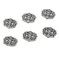 Zinc Alloy Flower Beads, antique silver color plated, DIY, 12mm, Approx 