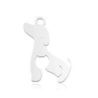 Stainless Steel Animal Pendants, 304 Stainless Steel, Dog, Galvanic plating, Unisex Approx 