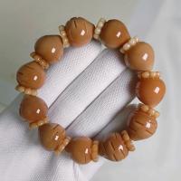 Bodhi Root Buddhist Beads Bracelet, Carved, fashion jewelry 14-16mm 