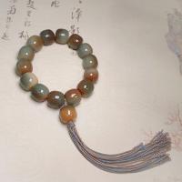 Bodhi Root Buddhist Beads Bracelet, Carved, fashion jewelry  