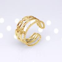 304 Stainless Steel Cuff Finger Ring, Vacuum Ion Plating, fashion jewelry & for woman 11mm 