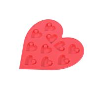DIY Epoxy Mold Set, Silicone, Heart, red 