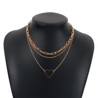 Fashion Multi Layer Necklace, Zinc Alloy, plated, fashion jewelry & multilayer & for woman .5-44.5 cm 