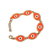 Evil Eye Jewelry Bracelet, Zinc Alloy, with Resin, with 1.97inch extender chain, gold color plated, Unisex & epoxy gel Approx 7 Inch 