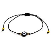 Evil Eye Jewelry Bracelet, Glass, with Polyester Cord, Bohemian style & Unisex Approx 11.8 Inch 