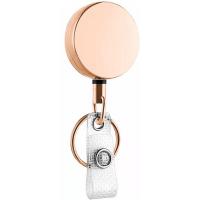Zinc Alloy Badge Holder, rose gold color plated, Unisex & retractable 