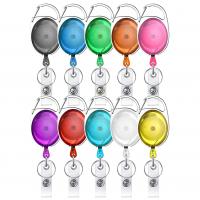 ABS Plastic Badge Holder, with Zinc Alloy, Unisex & retractable 