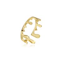 Sterling Silver Finger Ring, 925 Sterling Silver, gold color plated, Adjustable & for woman, 19.7mm 