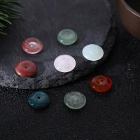 Mixed Gemstone Pendants, Natural Stone, Donut, polished 12mm 