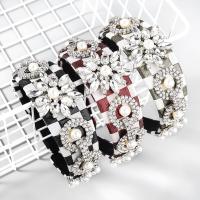 Hair Bands, Cloth, with Zinc Alloy, fashion jewelry & for woman & with rhinestone 44mm 