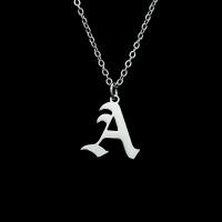 Stainless Steel Jewelry Necklace, 304 Stainless Steel, letters are from A to Z & Unisex Approx 45 cm 