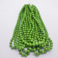 Mashan Jade Perle, rund, poliert, DIY & verschiedene Größen vorhanden, apfelgrün, Länge:ca. 15.75 ZollInch, verkauft von Strang