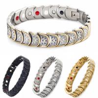 Fashion Zinc Alloy Bracelets, plated, with Magnetite & Unisex .27 Inch 