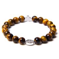 Gemstone Bracelets, with Zinc Alloy, Cross, silver color plated & Unisex .5 Inch 