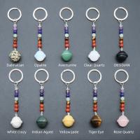 Gemstone Key Clasp, with Iron, silver color plated & Unisex 105mm 