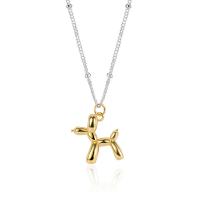 Sterling Silver Jewelry Necklace, 925 Sterling Silver, Dog, gold color plated, fashion jewelry & for woman, gold Approx 17.7 Inch 