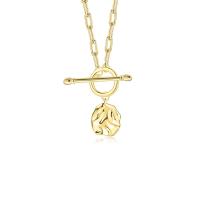 Sterling Silver Jewelry Necklace, 925 Sterling Silver, gold color plated, fashion jewelry & for woman, gold cm 