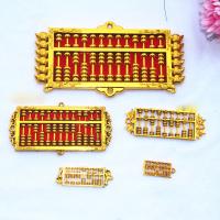 Plastic Connector, Abacus, gold color plated 