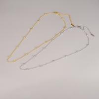 Halskette, 316 L Edelstahl, mit Verlängerungskettchen von 7cm, Vakuum-Ionen-Beschichtung, Modeschmuck & für Frau, keine, Länge:ca. 45 cm, verkauft von PC