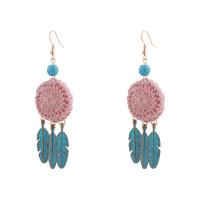 Dream Catcher Earring, Caddice, with Synthetic Turquoise & Zinc Alloy, plated, for woman, mixed colors 