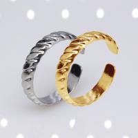 304 Stainless Steel Cuff Finger Ring, Vacuum Ion Plating, fashion jewelry & for woman 5mm 