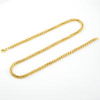 Stainless Steel Chain Necklace, 304 Stainless Steel, 18K gold plated, fashion jewelry & Unisex golden 